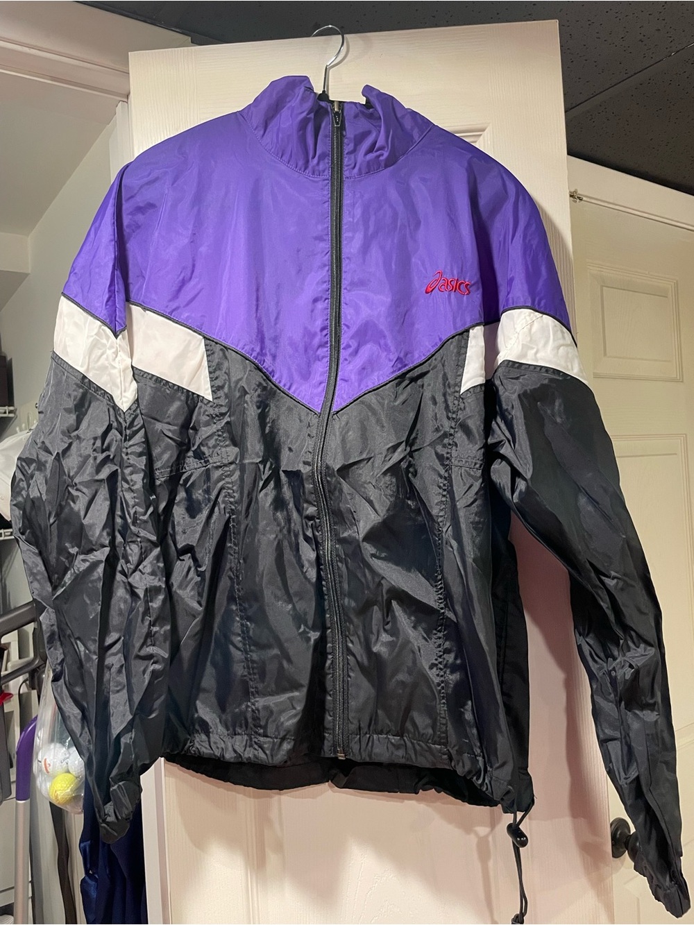 ASICS Purple and Black Windbreaker